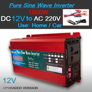 Pure Sine Wave Inverter DC 12v/24v To AC 110V/220V 1000W 1600W 2000W 3000W Portable Power Bank Converter Solar Inverter