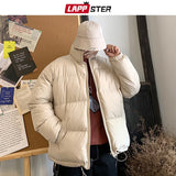 LAPPSTER Men Harajuku Colorful Bubble Coat Winter Jacket 2023 Mens Streetwear Hip Hop Parka Korean Black Clothes Puffer Jackets