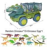 Children Dinosaur Transport Car Toy Oversized Inertial Cars Carrier Truck Toy Pull Back Vehicle with Dinosaur Gift for Kids Boy