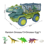 Children Dinosaur Transport Car Toy Oversized Inertial Cars Carrier Truck Toy Pull Back Vehicle with Dinosaur Gift for Kids Boy