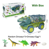 Children Dinosaur Transport Car Toy Oversized Inertial Cars Carrier Truck Toy Pull Back Vehicle with Dinosaur Gift for Kids Boy