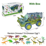 Children Dinosaur Transport Car Toy Oversized Inertial Cars Carrier Truck Toy Pull Back Vehicle with Dinosaur Gift for Kids Boy