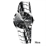 Couple Watches for Lovers Quartz Wristwatch Fashion Business Men Watch for Women Watches Tungsten Steel Coffee Gold Pair Hour