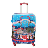 TRIPNUO Thicker Blue City Luggage Cover Travel Suitcase Protective Cover for Trunk Case Apply to 19''-32'' Suitcase Cover