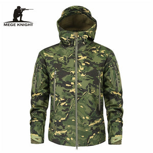 Mege Brand Clothing Autumn Men&#39;s Military Camouflage Fleece Jacket Army Tactical Clothing  Multicam Male Camouflage Windbreakers