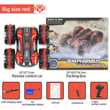 360 Rotate Rc Cars Remote Control Stunt Car 2 Sides Waterproof Driving On Water And Land Amphibious Electric Toys For Children