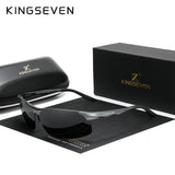 Genuine KINGSEVEN Polarized Men Aluminum Sunglasses Driving Mirror Lens Male Sun Glasses Aviation Women For Men Eyewear 9126