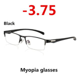 New Sun Photochromic Myopia Eyeglasses Optical Men student Finished Myopia Eyewear prescription Glasses Frame Half Rim -1.0 -4.0