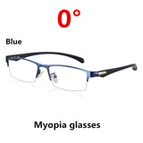 New Sun Photochromic Myopia Eyeglasses Optical Men student Finished Myopia Eyewear prescription Glasses Frame Half Rim -1.0 -4.0