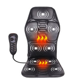 KLASVSA Electric Portable Heating Vibrating Back Massager Chair In Cushion Car Home Office Lumbar Neck Mattress Pain Relief