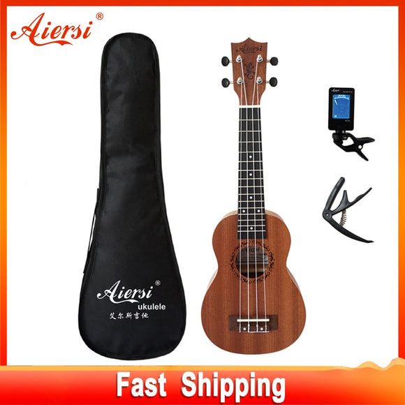 Aiersi full pack 21 inch ukelele mahogany Soprano gecko ukulele guitar musical gifts instrument 4 string Hawaiian mini guitarra