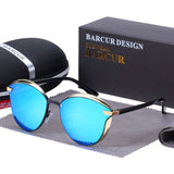 BARCUR Fashion Polarized Women Sunglasses Round Sun Glass Ladies Lunette De Soleil Femme