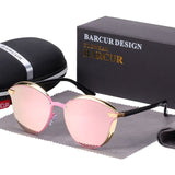 BARCUR Fashion Polarized Women Sunglasses Round Sun Glass Ladies Lunette De Soleil Femme