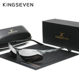 Genuine KINGSEVEN Polarized Men Aluminum Sunglasses Driving Mirror Lens Male Sun Glasses Aviation Women For Men Eyewear 9126