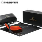 Genuine KINGSEVEN Polarized Men Aluminum Sunglasses Driving Mirror Lens Male Sun Glasses Aviation Women For Men Eyewear 9126