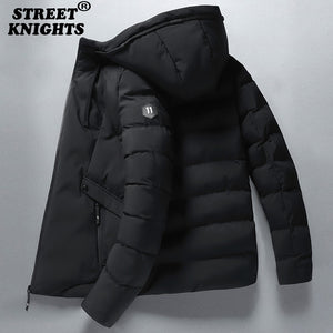 Men 2021 Winter Casual Thick Warm Waterproof Jacket Parkas Men Autumn New Outwear Windproof Hat Hooded Parkas Jacket Men