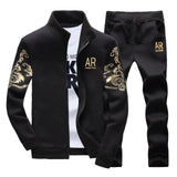 Men&#39;s Tracksuit Sportswear Sets Spring Autumn Casual Tracksuits Men 2 Piece Zipper Sweatshirt + Sweatpants Brand Track Suit Set