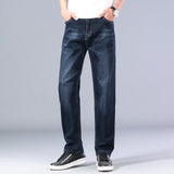 6 Colors Spring Summer Men&#39;s Thin Straight-leg Loose Jeans Classic Style  Advanced Stretch Baggy Pants Male Plus Size 40 42 44