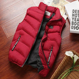 Fashion Mens Jacket Sleeveless Vest Spring Thermal Soft Vests Casual Coats Male Cotton Men&#39;s Vest Men Thicken Waistcoat 8XL